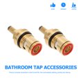 thumbnail image 2 of Replacement Thickened Water Faucet Cartridge Hot Cold Bathroom Tap Disc Core for Home (Red), 2 of 9