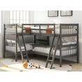 thumbnail image 2 of imerelez L-Shaped Bunk Bed with Ladder,Twin Size-Gray, 2 of 9