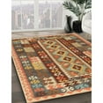 thumbnail image 2 of Ahgly Company Indoor Round Contemporary Mahogany Brown Southwestern Area Rugs, 3' Round, 2 of 6