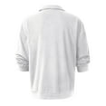 thumbnail image 3 of Innerwin Tee Lapel Neck Men T Shirts Work Solid Color Athletic Polo Shirt White M, 3 of 6