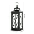thumbnail image 3 of SAFAVIEH Lirio Black Metal Outdoor Candle Holder, Set of 2, 3 of 6