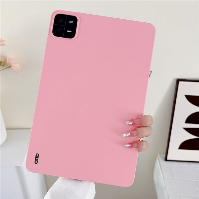 Étui en Silicone pour Tablette PC Couleur Bonbon 2024 la Plus Récente pour Xiaomi Pad 5/6 Pro Redmi Pad SE 11.0 Pouces, Étui de Protection Rose Xiaomi Pad 6 Pro