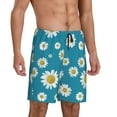 thumbnail image 2 of Sikiie Daisies Flowers Mens Pajama Shorts, Lightweight Lounge Pant with Pockets Soft Sleep Pj Shorts for MenMedium, 2 of 6