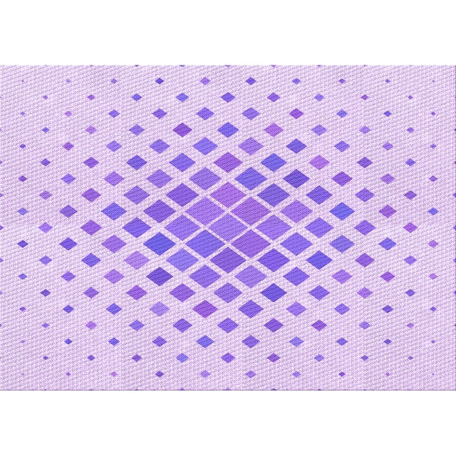 Ahgly Company Machine Washable Indoor Rectangle Transitional Heliotrope Purple Area Rugs, 6' x 9'