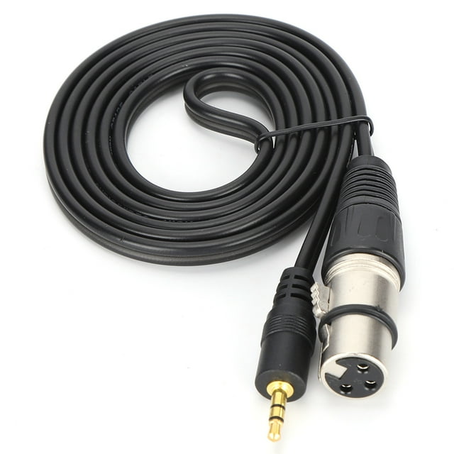 3.5mm To XLR Cable Dual Mono Output XLR To Aux Mic Cord Plug And Play 1.5M Stable Performance For Digital Camera For Various Mic For PC