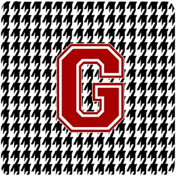 Carolines Treasures CJ1021-GFC Monogram - Houndstooth Foam Coasters Initial G- Set - 4