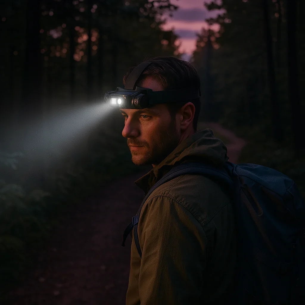 The POD X Beam Xtreme Headlamp, New Walking Cane Flashlight