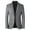 Gray, variant on Lisingtool Clearance Mens Tops Mens Suits Mens Autumn and Winter Trend Plaid Brushed Suit Collar Single Two Button Slim Round Hem Pocket Small Suit Casual Jacket M-4XL Clearance sale