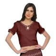 thumbnail image 3 of Moomaya Ethnic Dress For Women Printed Long Skirt And Cold Shoulder Crop Top Set, 3 of 6