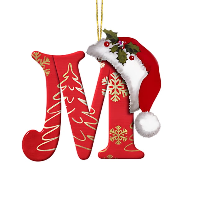 Christmas Tree Decorations,26 Letters Christmas Tree Decoration Pendant Christmas Tree Ornaments Personalized Diy Christmas Ornaments Christmas Decoration Xmas Tree Hanging Decor