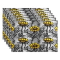 thumbnail image 2 of Yellow Flower Sketch Reversible Placemat Non Slip Coffee Mat 18x12 Inch for Dining, Kitchen, Coffee, 2 of 9