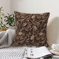 thumbnail image 6 of Haiem Brown Camouflage Skull Print Velvet Soft Solid Decorative Square Throw Pillow Covers Set with Elegant Piping Christmas Cushion Case for Sofa Bedroom Car-20"x20", 6 of 8