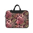 thumbnail image 2 of YFYANG 13 inch Universal Laptop Bag Oxford Cloth Laptop Sleeve, Multi-functional Pink Vintage Abstract Animal Stripes Notebook Computer Messenger Bag Handbag, 2 of 8
