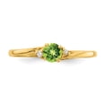thumbnail image 5 of Primal Gold 14 Karat Yellow Gold 4mm Peridot and Diamond Ring, 5 of 7