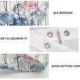 thumbnail image 4 of Zrodlmo White Floral Shower Curtain with Hooks, Water-Repellent Fabric Bathroom Curtain, 72"x 72", Blue Flower, 4 of 7