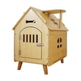 thumbnail image 2 of Casa de madera para mascotas, nido para dormir, refugio de madera para pies altos, con techo, escondite para s para hámster, perros pequeños y 57cmx44cmx57cm, 2 of 8