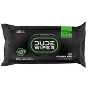 DUDE Wipes Flushable Wipes, XL Wet Wipes for at Home Use, Herbal Relief, 144 Count