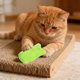 thumbnail image 1 of Juguete de hierba gatera de peluche, de poliéster duradero con forro impermeable, para jugar en interiores, interactivo con bolsa de hierba rellenable (verde). NCHKUN, 1 of 9