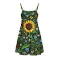 thumbnail image 6 of 11-12 Years Girls' Summer Floral Dress Kids Sleeveless Square Neck Smocked Flowy Dresses 5-14 Years, 6 of 7