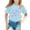 Light Blue #129, variant on Tops for Kids Ages 3-8 St. Patrick's Day Short Sleeve Printed Spring 2026 T-Shirts Light Blue 150