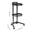 thumbnail image 2 of Movable Adjustable Salon Tray Station Hairdressing ServiceTrolley W/Accessory 15.74*11.81*33.85in, 2 of 11
