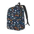 thumbnail image 1 of Fotbe Ball Sports Printed Canvas Daypack - Stylish and Durable Vintage Compact Backpack - Class, Work, Travel, or Laptop Bookbag,Organized Compartments-Small, 1 of 5