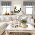 thumbnail image 4 of Pure Dark Grey Kitchen Curtain Valances for Windows Farmhouse Short Curtains, Simple Solid Color Rod Pocket Valance Curtain for Bedroom Cafe Living Room 42"x18", 4 of 8