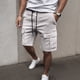 thumbnail image 1 of WILLBEST Pantalones Cortos para Hombre, Informales, Lisos, con Bolsillo Cargo, Ajustados, con Cordón, de Verano, 1 of 6