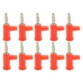 thumbnail image 1 of 10Pcs Solderless Banana, Brass Lantern Open Screw Bananas Plug ABS Connectors for Inverters 4mmRed, 1 of 8