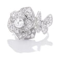 thumbnail image 1 of Lujo ligero retro exquisito otra flor de la orilla anillo de rosa flor femenina con incrustaciones de piedras preciosas de imitación anillo de diamante regalo, cierre ajustable JM, 1 of 5