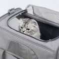 thumbnail image 3 of Transportín para perros, bolso transpirable para transportar cápsulas, suministros para mascotas (gris claro) Ndcxsfigh Libre de BPA, 3 of 8