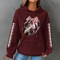 thumbnail image 2 of New Arrivals TaLove Womens Fall Fashion 2025 Hoodies For Women Pullover Design Sweatshirts For Women Plain Womens Long Sleeve Tops Loose Fit Womens Tops Casual Cotton Blend, 2 of 4