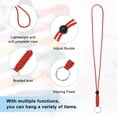 thumbnail image 2 of Uxcell 1-Pack Cordones para Identificación, Correa de Cuello Ajustable Rojo con Llavero y Portatarjetas, 2 of 7