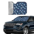 thumbnail image 4 of Fuzoiu Sea Sharks Print Car Windshield Sun Shade,Block Uv Rays Sunshade,Foldable Front Window Sun Visor Protector for Car,SUV,Truck-Keep Vehicle Cool-Sea Sharks, 4 of 8