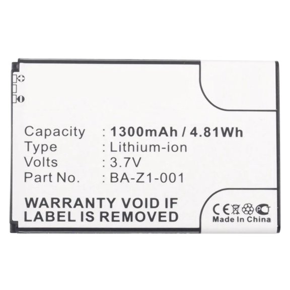 Batteries N Accessories BNA-WB-L3024 Cell Phone Battery - Li-Ion, 3.7V, 1300 mAh, Ultra High Capacity Battery - Replacement for Acer BA-Z1-001 Battery