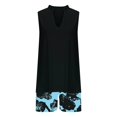 thumbnail image 4 of Aueoeo Women Two Piece Outfits Short Set Summer Hawaii Sweatsuit Beach Outfits Sleeveless Tunic Top and Printed Shorts Loungewear Set, 4 of 5