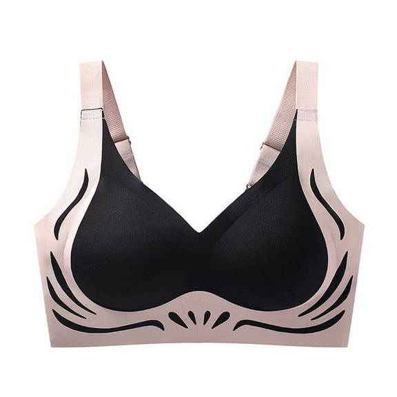 Mqqzkk Seamless Bra for Busty Women No Wireless Bralette T-Shirt Bra Plus Size Everyday Soft Comfortable Sleep Brassieres