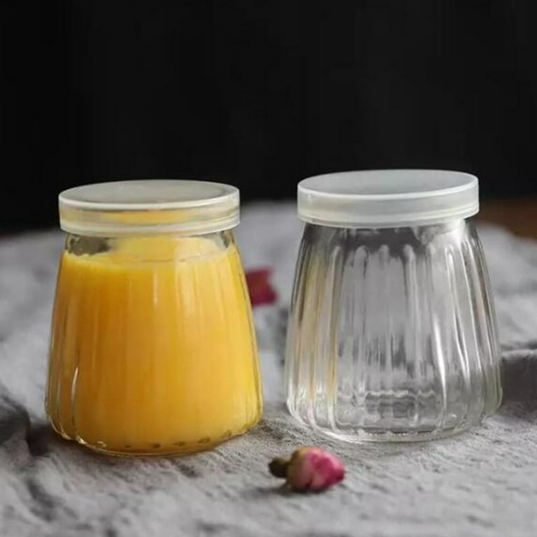 Glass Yogurt Cups Lids, Glass Jelly Mousse Cup