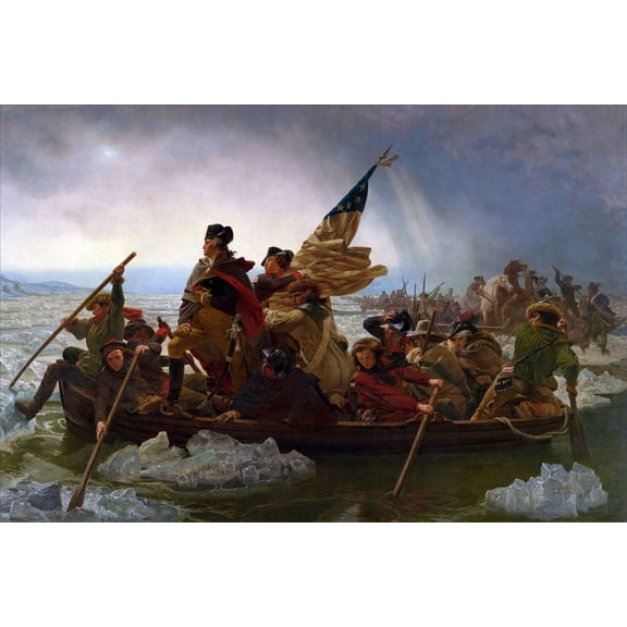 Washington Crossing The Delaware - Emanuel Leutze - CANVAS OR PRINT WALL ART