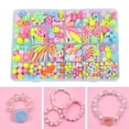 thumbnail image 3 of Kits de manualidades con cuentas de 450 piezas para hacer joyas, hechos a mano, 24 celdas, juguetes Serie de colores claros, 3 of 9