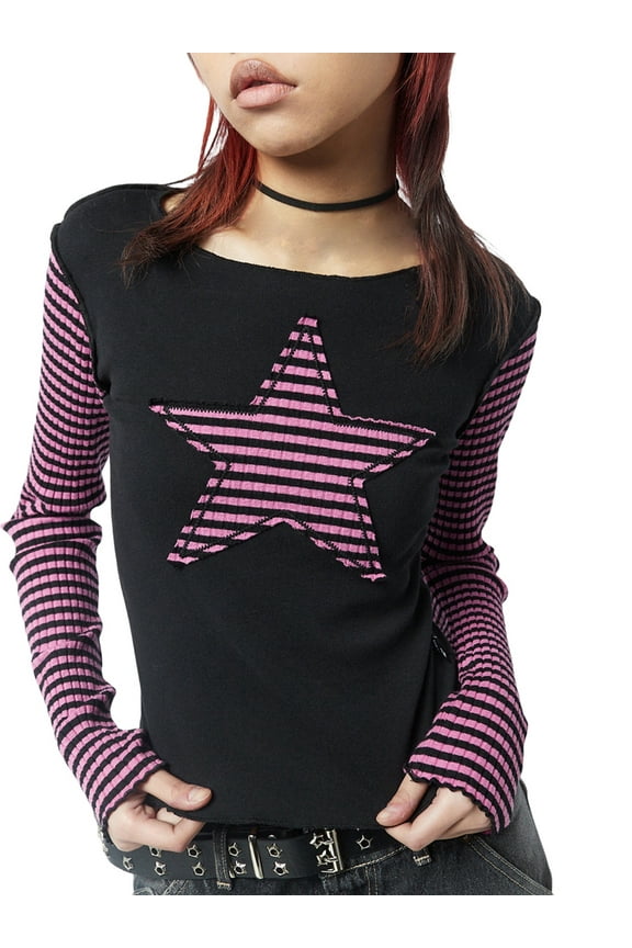 Womens Star Graphic Print Baby Tees Shirt Y2K Teens Girls Vintage Aesthetic Crop Tops Fairy Grunge Harajuku Streetwear