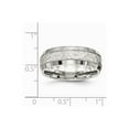 thumbnail image 6 of Stainless Steel Brushed and Polished Hammered 7.50mm Band Size: 13; for Adults and Teens; for Women and Men, 6 of 6