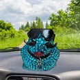 thumbnail image 4 of Kripyery Sparkling Rhinestone Duck Figurine Bling Little Duck Statue Sculpture with Sunglasses Necklace Car Dashboard Desktop Decoration Ornament Christmas Gift, 4 of 8