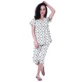 thumbnail image 2 of Moomaya Printed CottonNightwearSet For Womens Top & Capri Pant 2 Piece Sleepwear, 2 of 5