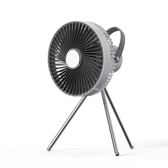 Zeiwohndc USB Rechargeable Hanging Fan Ceiling Fan with Remote Control Timing LED Lamp