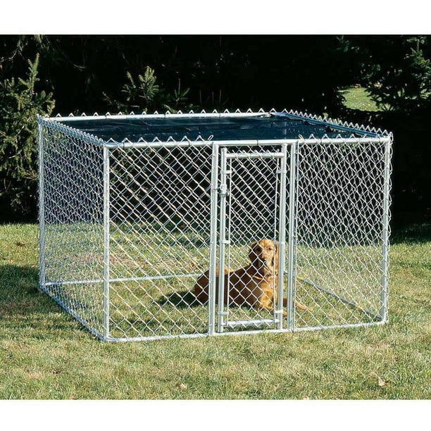 Midwest Chain Link Portable Kennel, Includes a Sunscreen