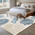 thumbnail image 4 of Summer Marine Life 5x7 Area Rugs for Living Room, Graffiti Corals Blue Shell Conch Sea Starfish Linen Non Slip Floor Mat Washable Low-Profile Indoor Carpet for Bedroom, Dining Room, Bathroom, 4 of 9