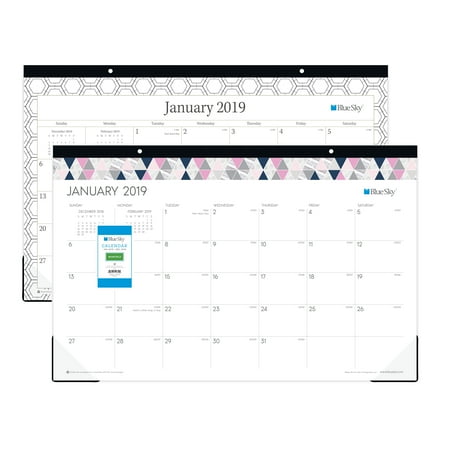 Blue Sky 17 X 11 Desk Pad Calendar January 2019 December 2019