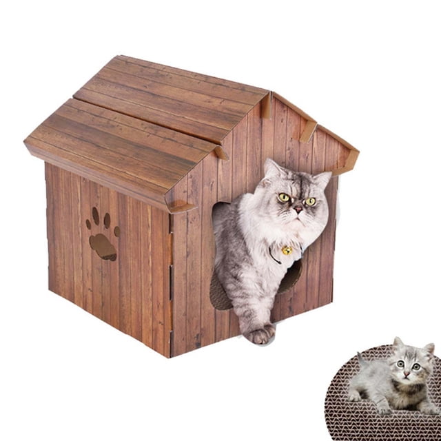 Rascador para casa de gatos, tablero para rascar, cama para dormir, Protector de muebles cómodo, refugio, para gatitos, animales pequeños, sumi Salvador Cama nido
