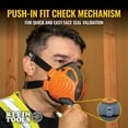 thumbnail image 4 of Klein Tools P100 Half-Mask Respirator, S/m, 4 of 8